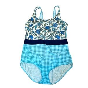 Lands' End Womens Scoop Neck Soft Cup Tugless Tank Swimsuit, 18